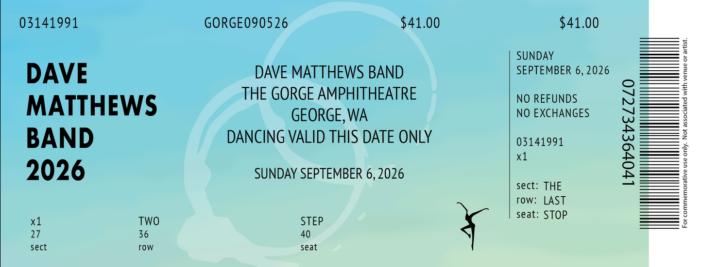 Gorge Weekend 9.4.26-9.6.26 Commemorative Tickets Summer Tour 2026