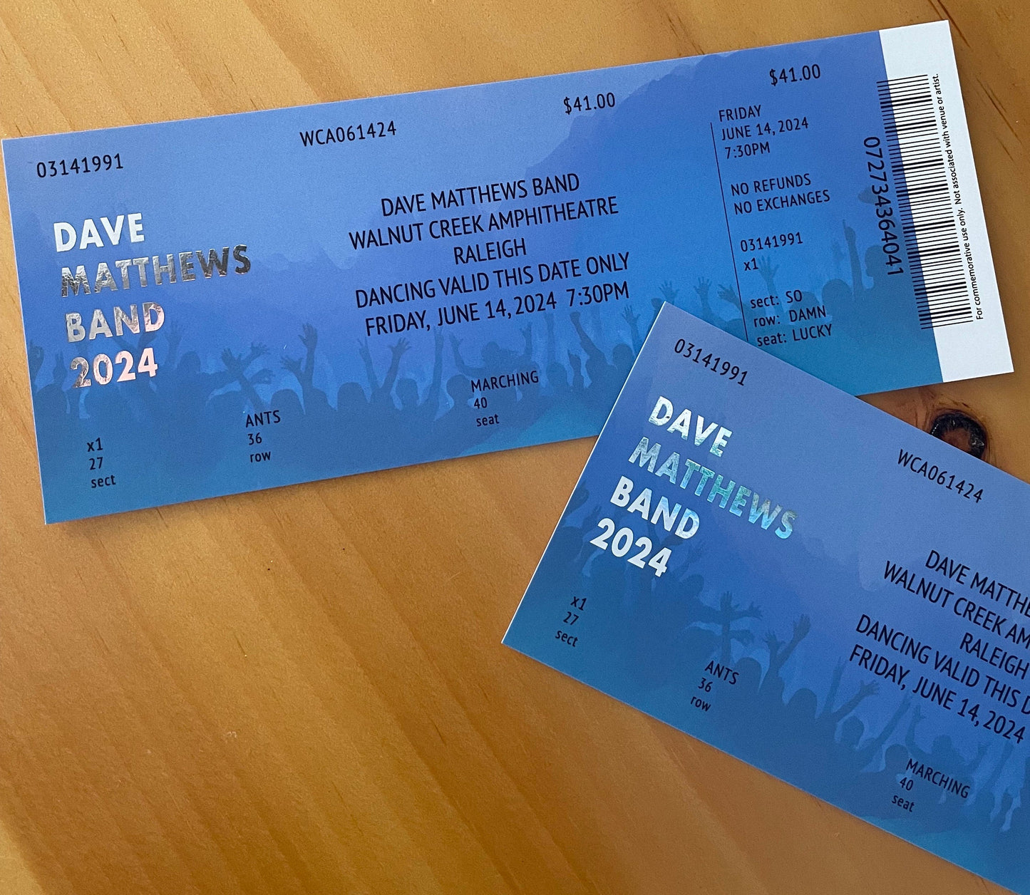 DMB Summer Tour 2024 Raleigh 6.14.24 Commemorative Ticket