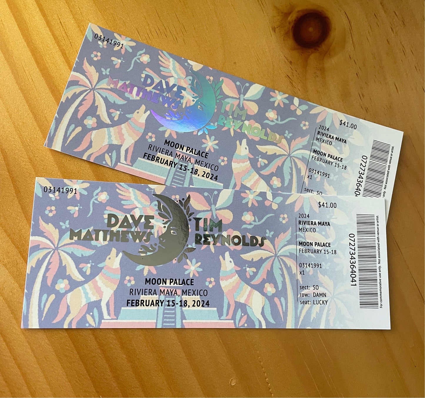 Dave + Tim 2024 Mexico Commemorative Ticket