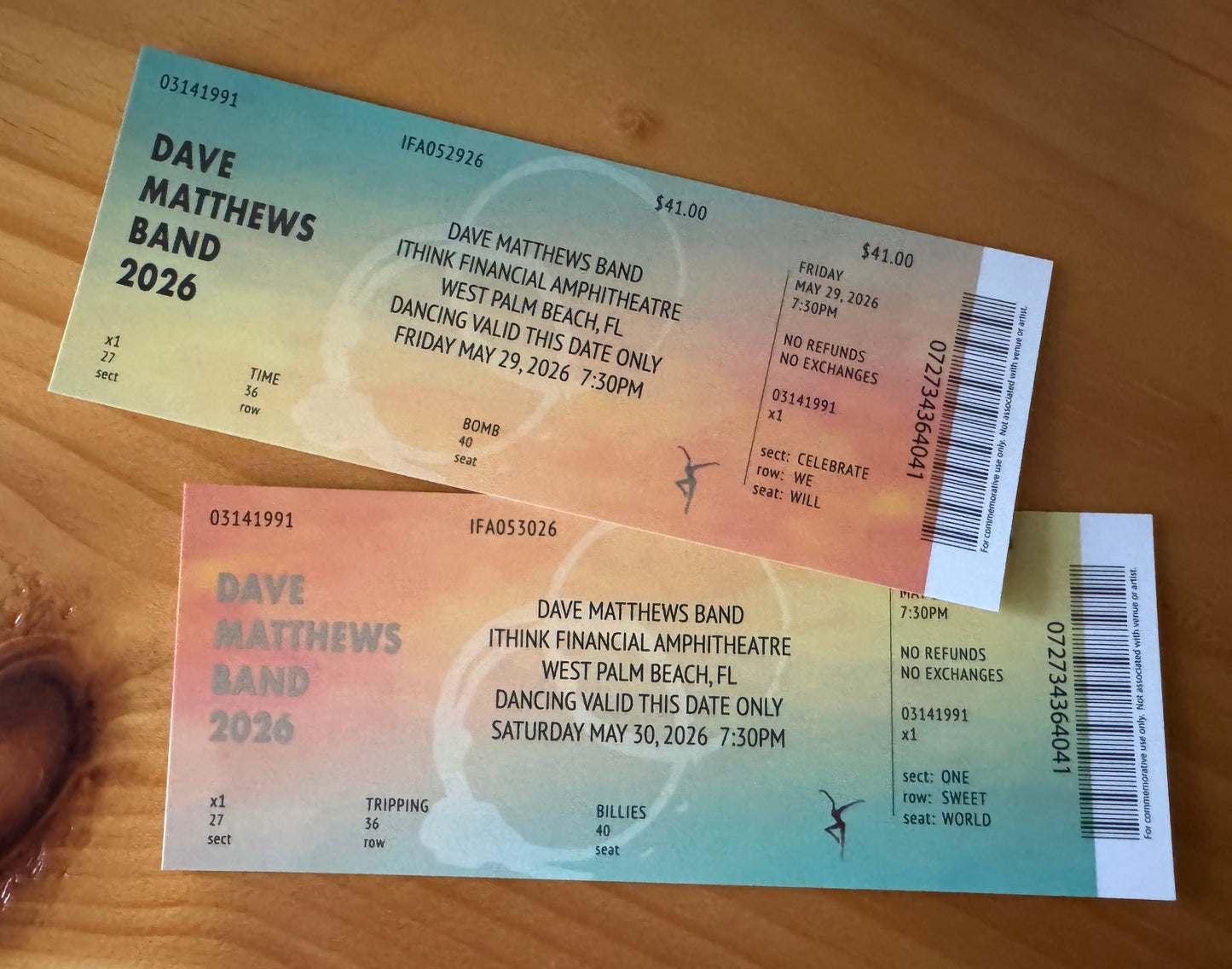 West Palm Beach 5.29.26 + 5.30.26 Commemorative Ticket Summer Tour 2026
