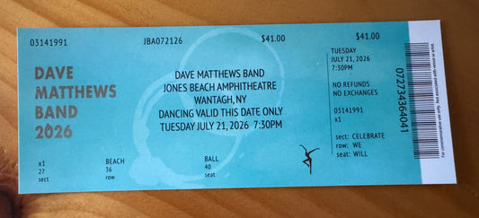 Wantagh 7.21.26 Commemorative Ticket Summer Tour 2026