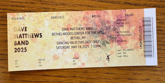 Commemorative Ticket Bethel 5.24.25 | Physical Concert Ticket Souvenir Keepsake Gift