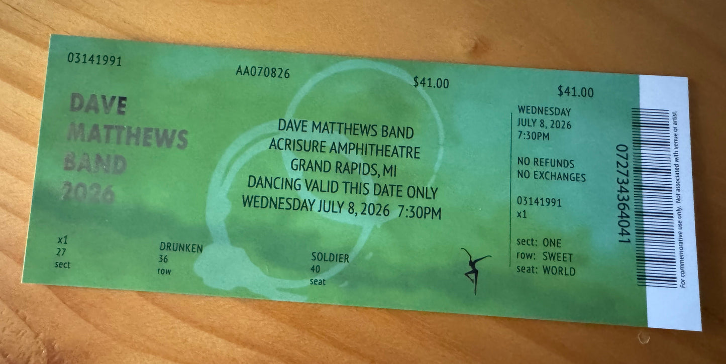 Grand Rapids 7.7.26 + 7.8.26 Commemorative Ticket Summer Tour 2026