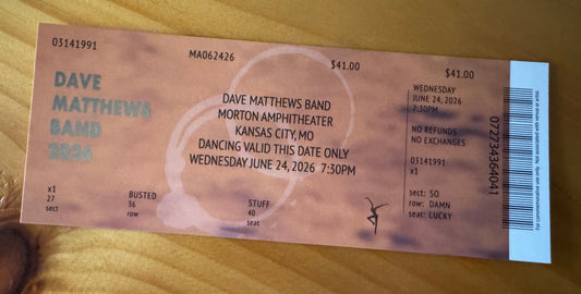 Kansas City 6.24.26 Commemorative Ticket Summer Tour 2026