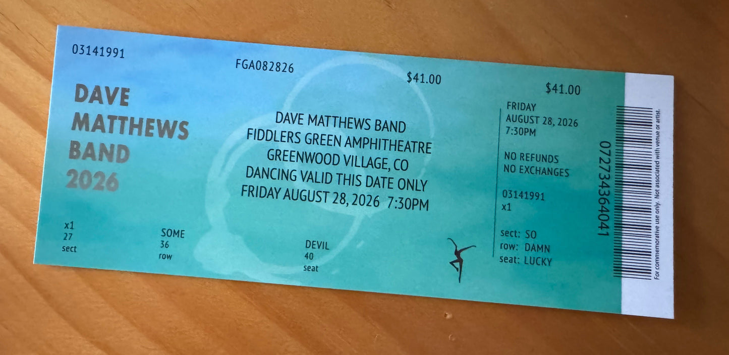 Greenwood 8.28.26 + 8.29.26 Commemorative Ticket Summer Tour 2026