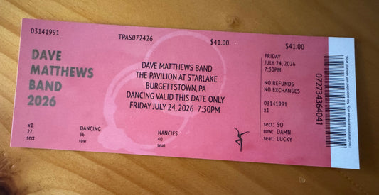 Burgettstown 7.24.26 Commemorative Ticket Summer Tour 2026