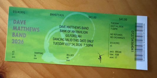 Gilford 7.14.26 + 7.15.26 Commemorative Ticket Summer Tour 2026
