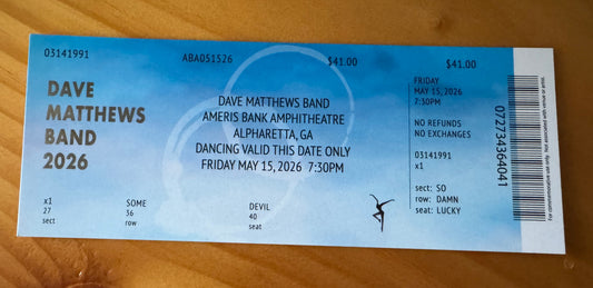 Alpharetta 5.15.26 Commemorative Ticket Summer Tour 2026