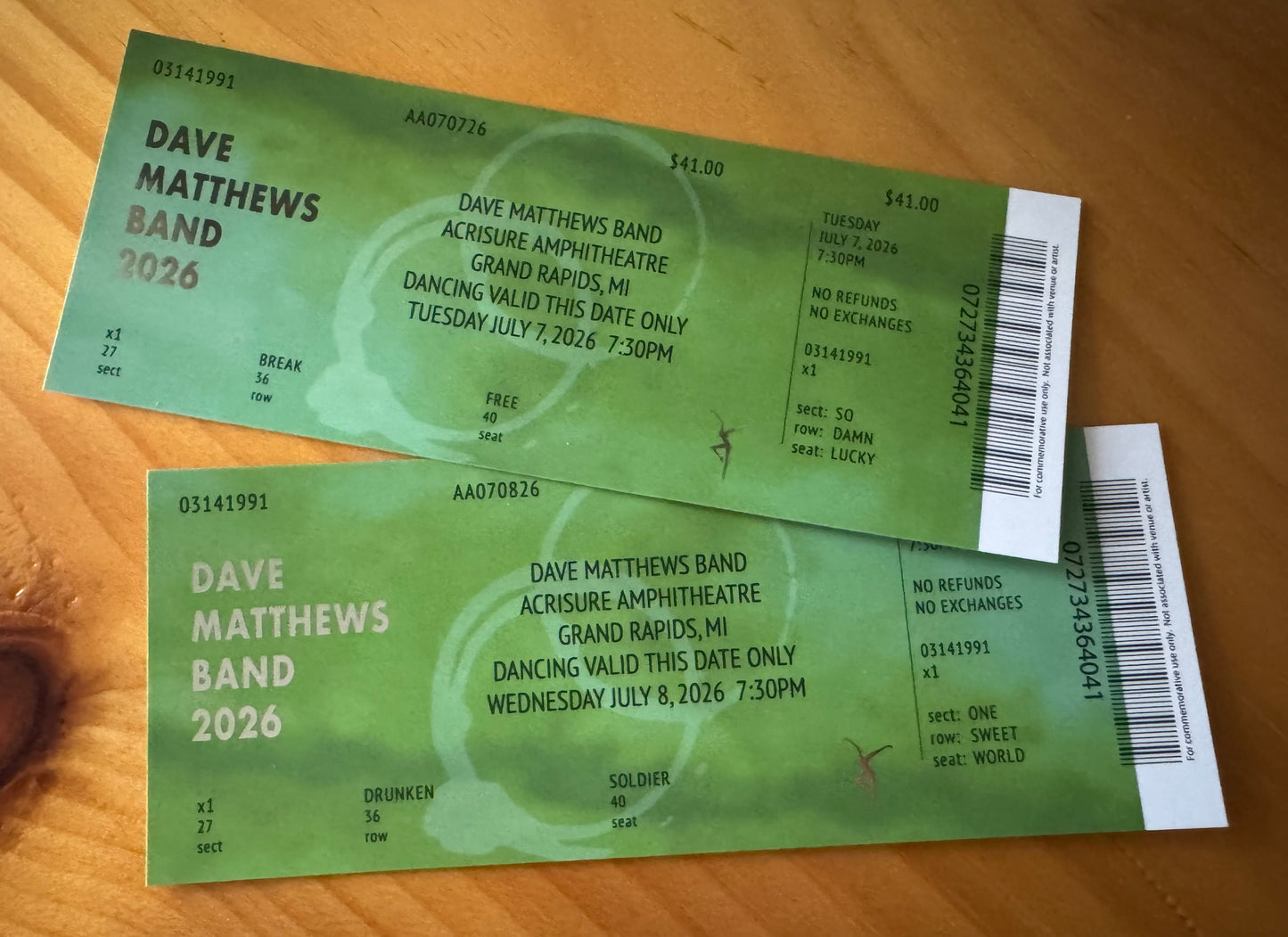 Grand Rapids 7.7.26 + 7.8.26 Commemorative Ticket Summer Tour 2026