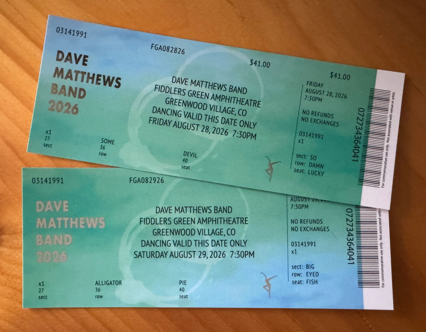 Greenwood 8.28.26 + 8.29.26 Commemorative Ticket Summer Tour 2026