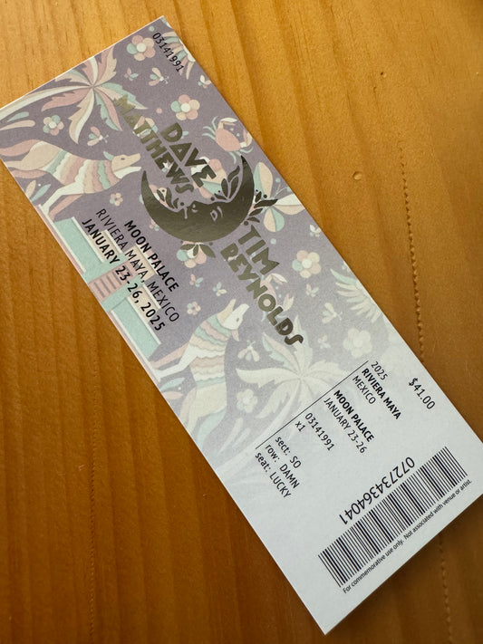 Commemorative Ticket Mexico 2025 | Physical Concert Ticket Souvenir Keepsake Gift