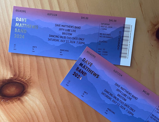 DMB Summer Tour 2024 Bristow 7.13.24 Commemorative Ticket
