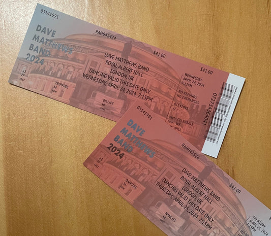 Commemorative Ticket London 4.24.24 + 4.25.24 Europe Tour 2024